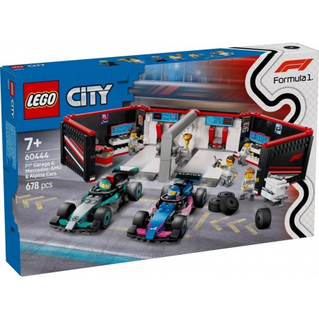 LEGO® City 60444 Garáž F1 a vozy Mercedes-AMG a Alpine