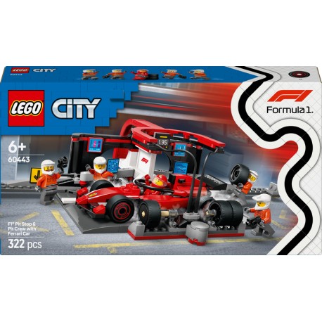 LEGO® City 60443 Zastávka v boxech F1 a personál s vozem Ferrari