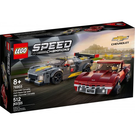 LEGO Speed Champions 76903 Chevrolet Corvette C8.R a 1968 Chevrolet Corvette
