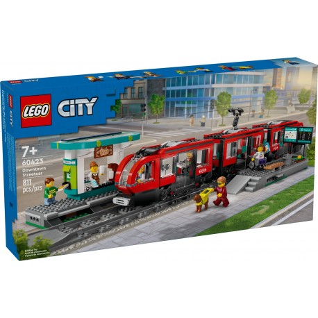 LEGO® City 60423 Tramvaj a zastávka v centru města